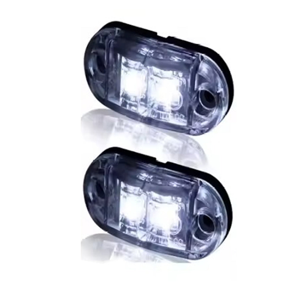 10 x White Front Marker Lamps ADR Compliant E Mark 12v/24v Multivolt (10pcs)