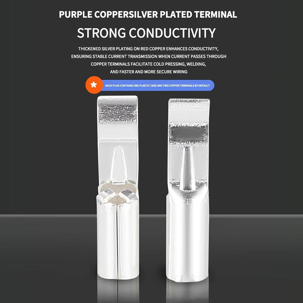 100 x 120A White Anderson Style Single Pin 120Amp Connector Plug Single Terminal