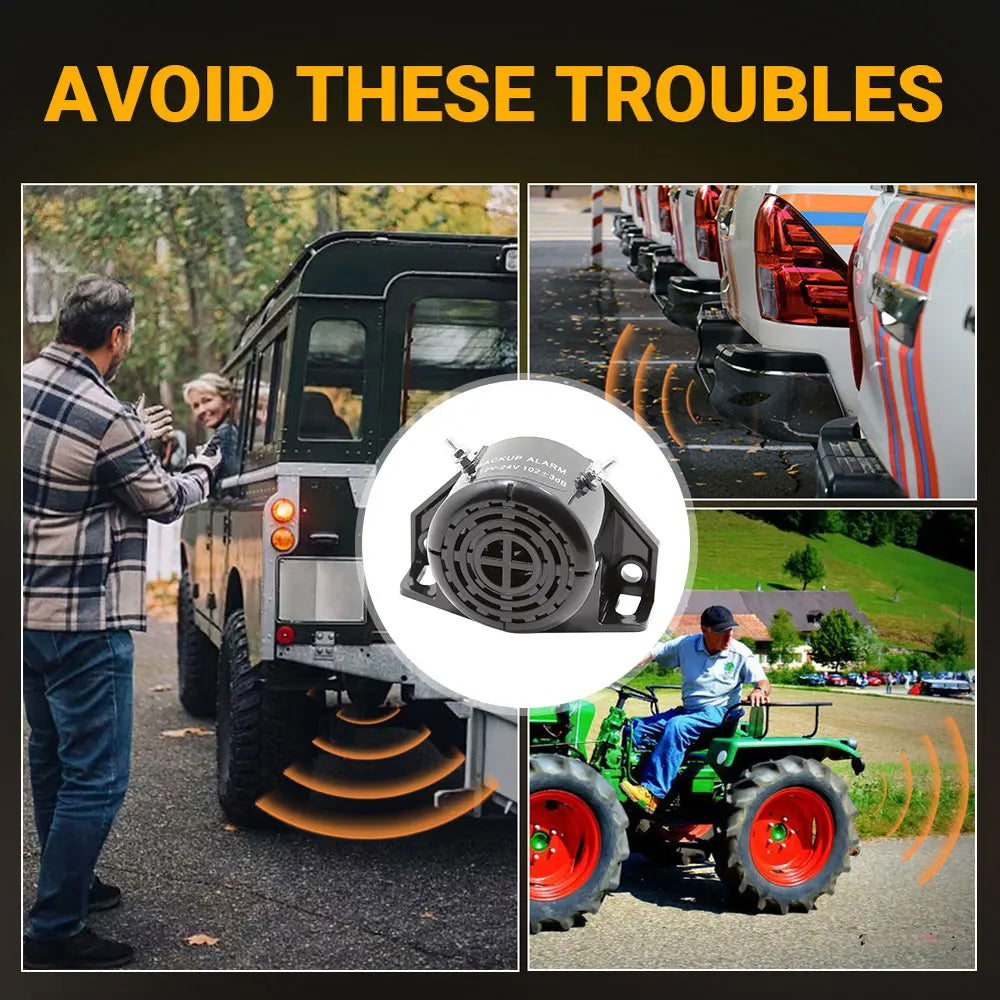 12-24V 107dB Backup Alarm Siren Beeper Buzzer Horn Warning Car Reversing Alarm