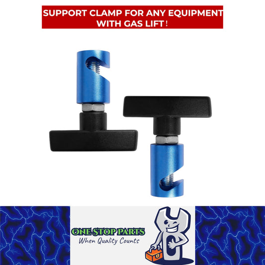 2 x Blue Car Hood Strut Retaining Clip Lift Support Clamp Prop Trunk Tailgate