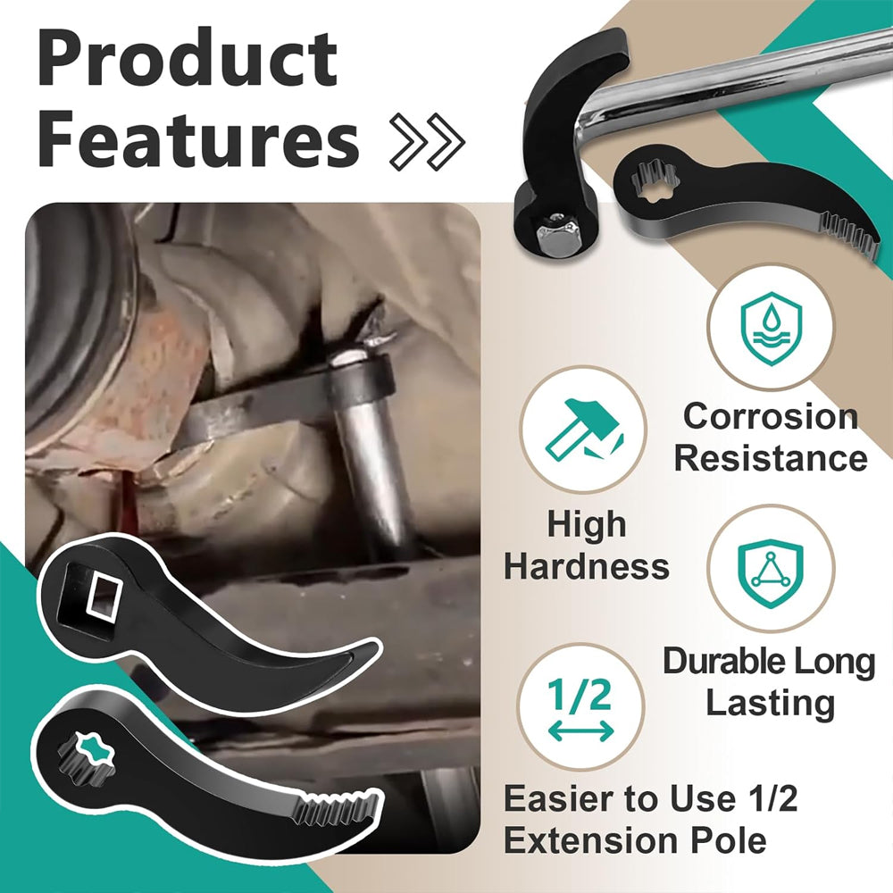 2 x Pry Bar Wrench Crowbar Adapter Fit 12.7mm Ratchet Half Shaft Axle Car Repair