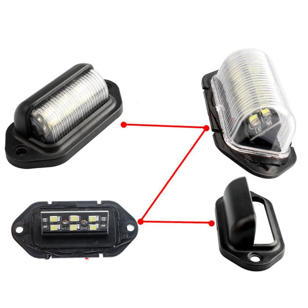 2 x LED Number Plate Lamps Multivolt 12-24v Durable Waterproof Lamps (2pcs)