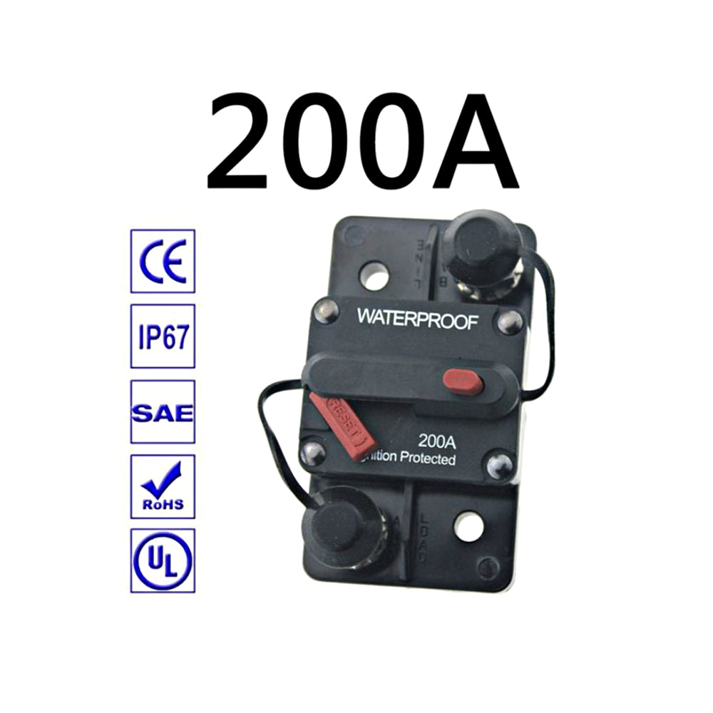 12v 200A Circuit Breaker Manual Reset Water Proof Ideal for 4wd Caravan Boat