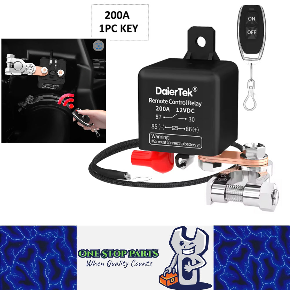 Battery Remote Control Switch 12V 200A Battery Anti-Theft Disconnect Switch 1key