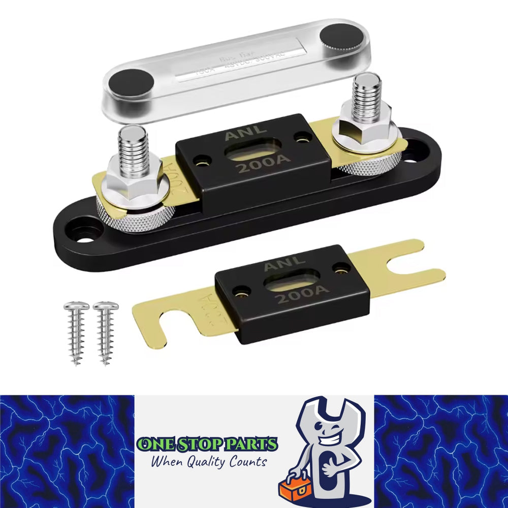 ANL Fuse Holder for Max 500A with 1 x 200A ANL Fuse and 2 x M8 Stud Terminals
