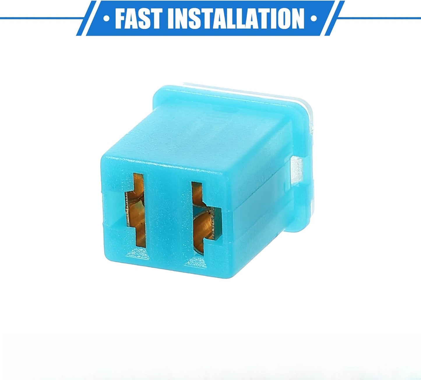 1 x 20Amp Light Blue Mini Slow Blow Fuse Block 10mmx12mm x 16mm High 20A Fuse