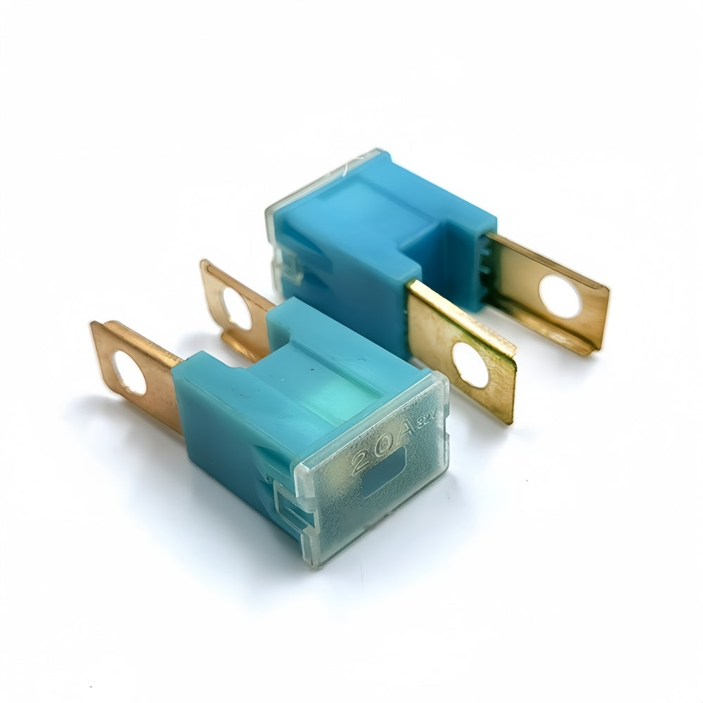 1 x 20Amp Light Blue Large Male Slow Blow Fuse Block 15x22x43mm High 20A Fuse
