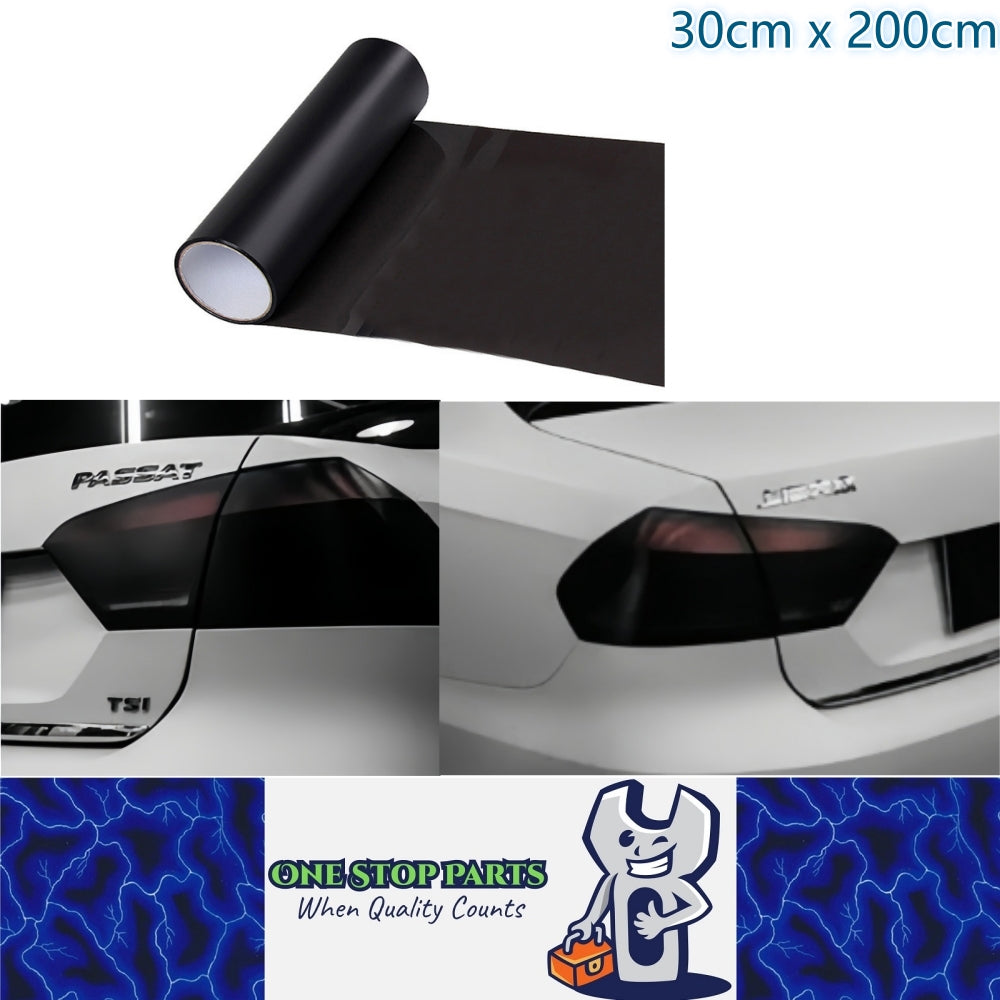 Matte Black PVC Tint Film Wrap for Headlights and Tail Lamps 30cm x 200cm film