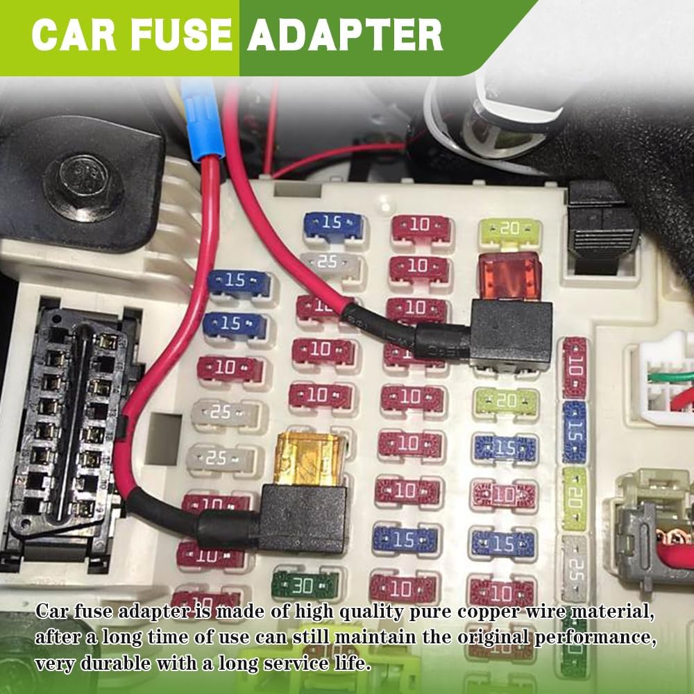 10 x Mini Blade Piggy Back fuse Connector with wire ideal for add on Accessories