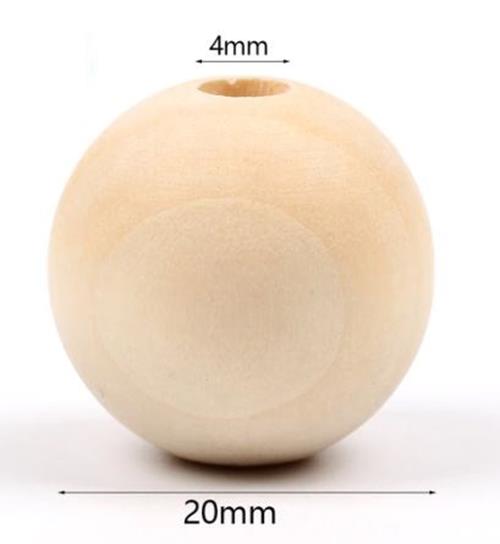 10 x 20mm Natural wood beads round DIY jewelry Handmade Accessories