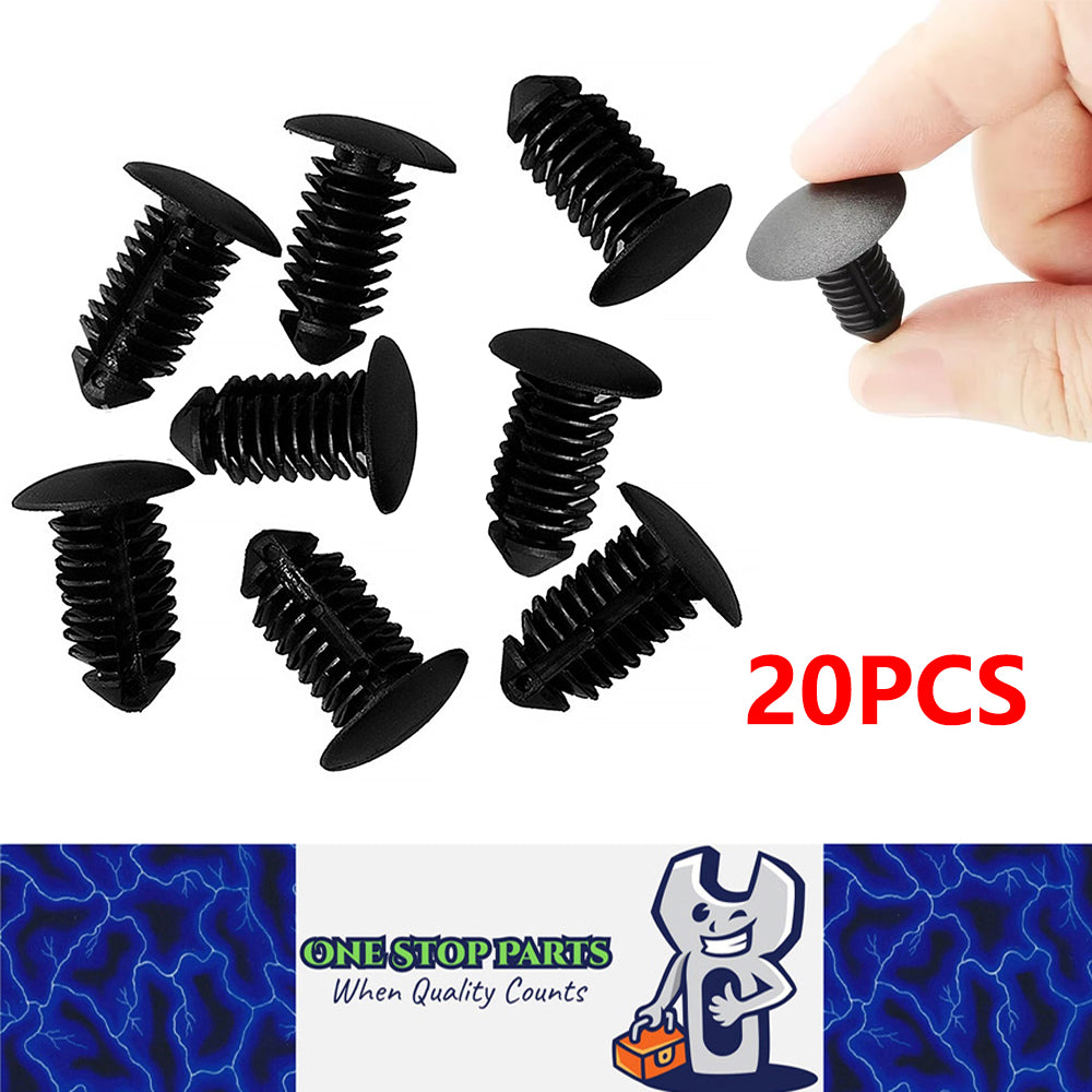 20pcs 11mm Black Plastic Body Rivets Fasteners Suits 10mm Hole with 20mm Head