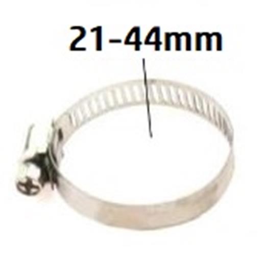 10 x 21-44mm Strong Stainless Steel Hose Clamps wide 10mm x 0.3mm Thick (10pcs)