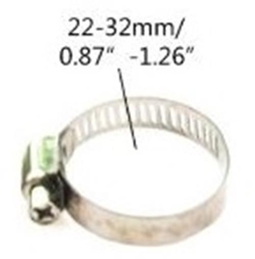 10 x 22-32mm Strong Stainless Steel Hose Clamps wide 10mm x 0.3mm Thick (10pcs)
