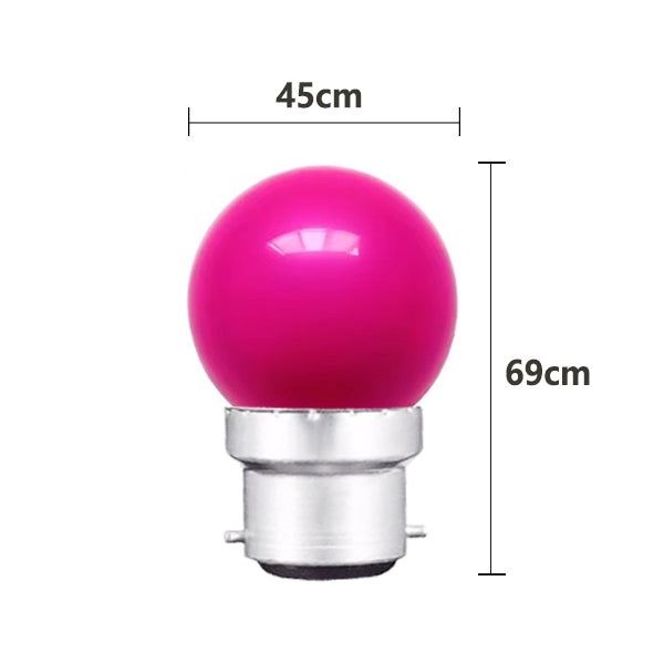 50 x Purple 24V B22 1W LED Bubble Globe Frosted Purple Lens sign party (50pcs)