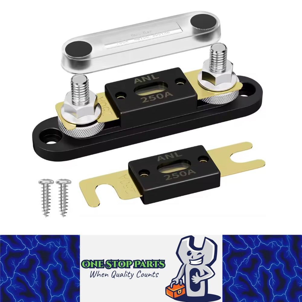 ANL Fuse Holder for Max 500A with 1 x 250A ANL Fuse and 2 x M8 Stud Terminals
