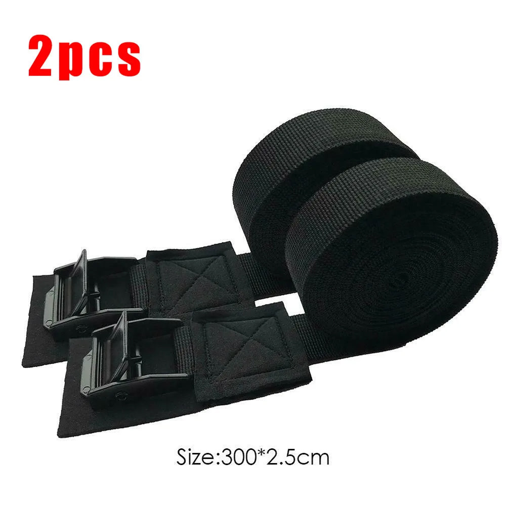 2pcs 250kg Roof Rack Straps Kayak Luggage Tie Down Cam Buckle Polyester