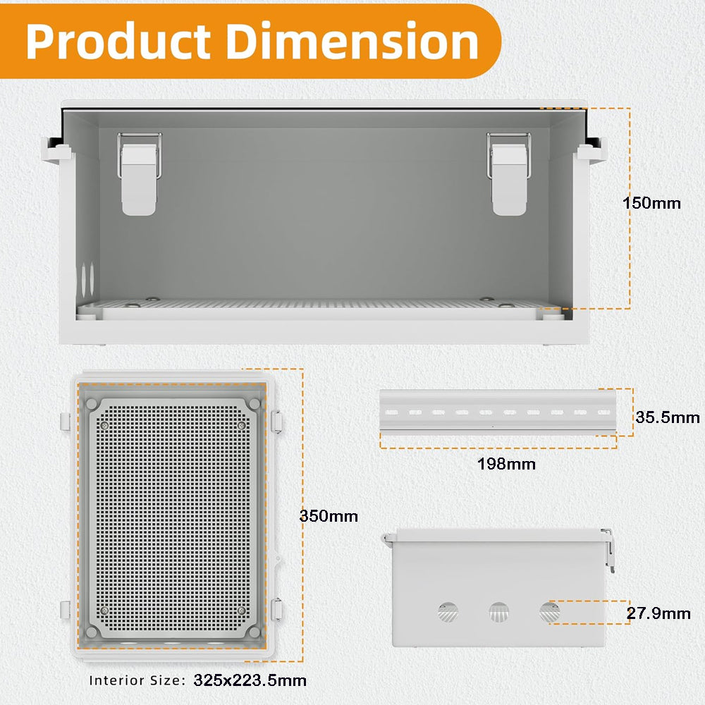 Waterproof Outdoor Electrical Box 250x350x150MM Plastic Junction Enclosure Box
