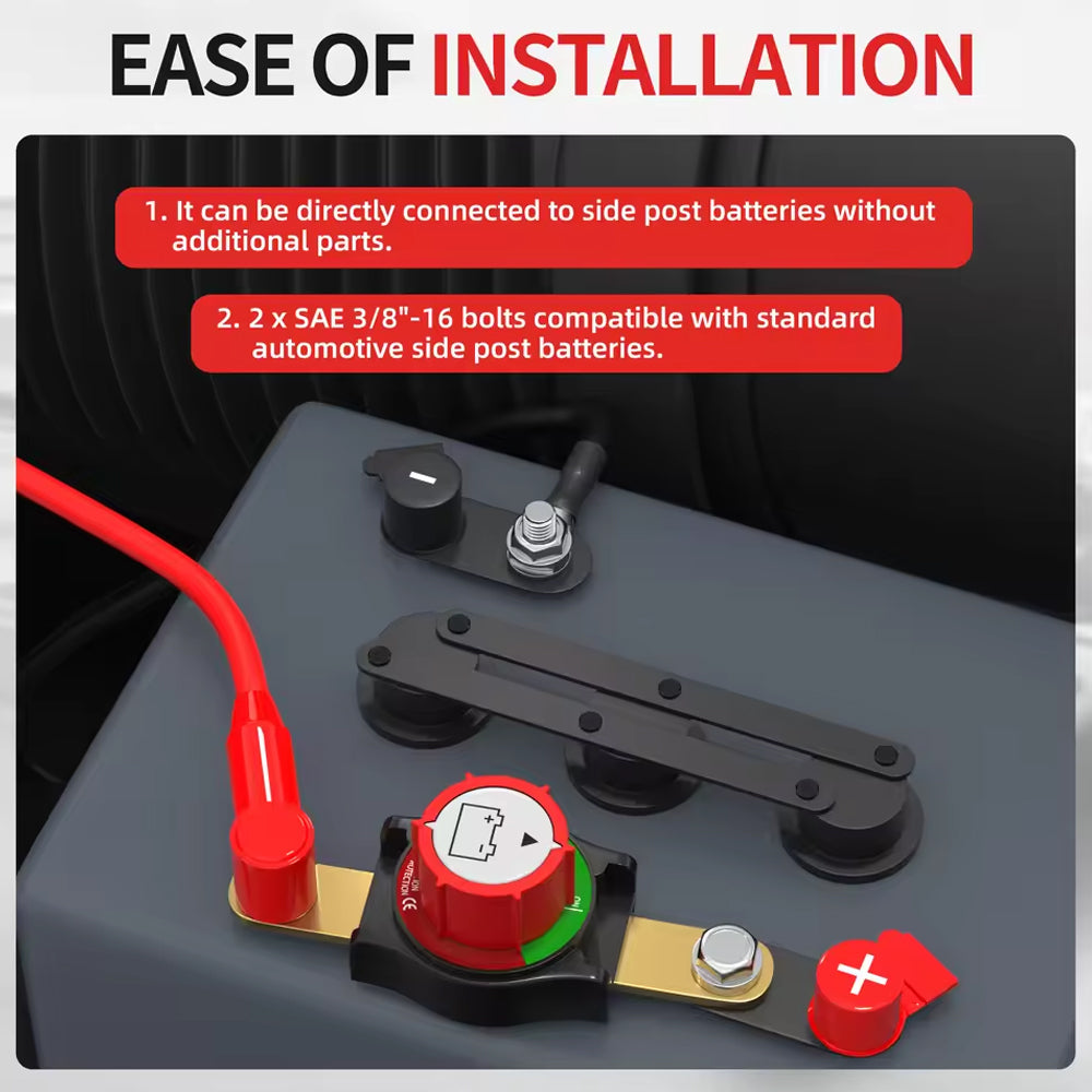 275A Side Post Battery Disconnect Switch 12-48V Car Boat Marine Cut Off Switch