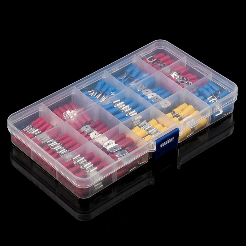 480 Piece Pack Male Female Spade Bullet Terminals Red Blue Yellow