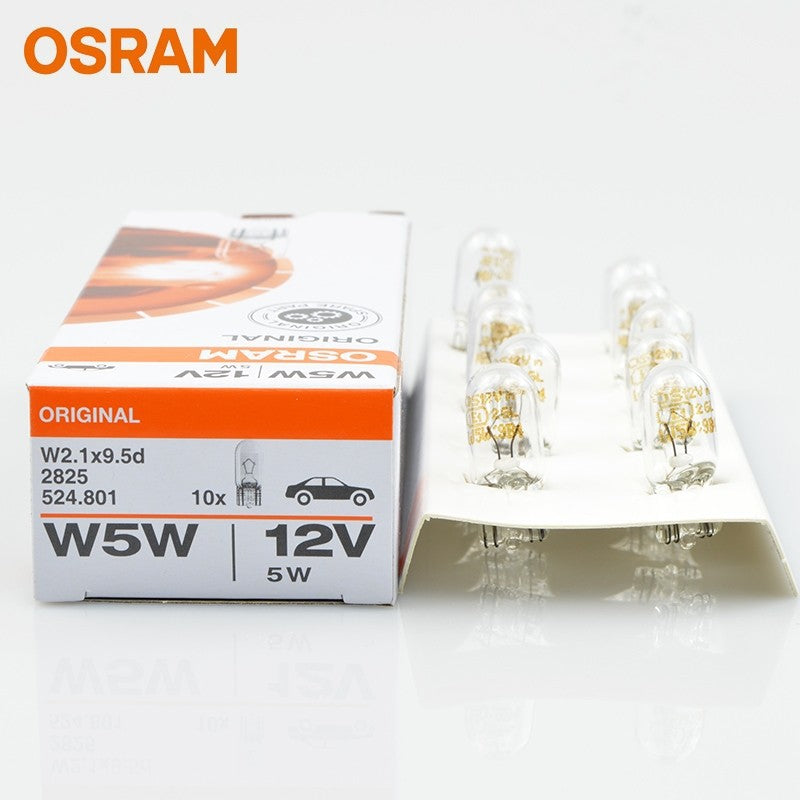 10 x OSRAM T10 12V 5W W5W Original Clear Incandescent Osram T10 Wedge Globes