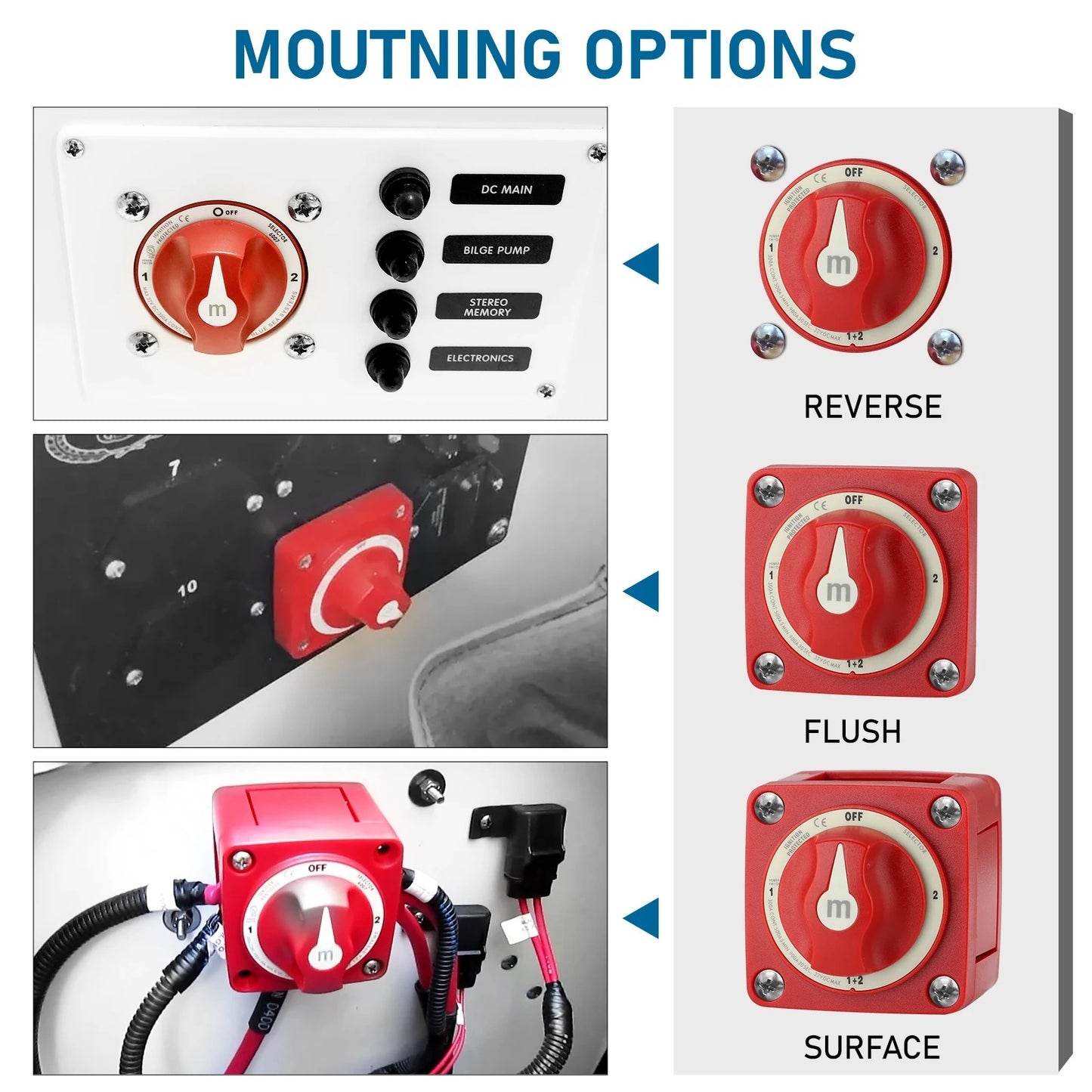 300A Dual Circuit Plus Battery Disconnect Switch 2 Position On/Off/C Car Marine
