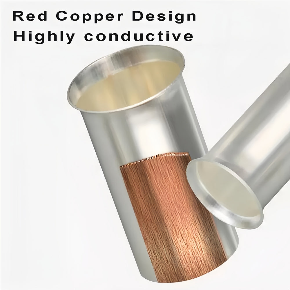 100 x 0.5mm² (22 AWG) Copper Tinned Bare wire end Crimp Cable end connection