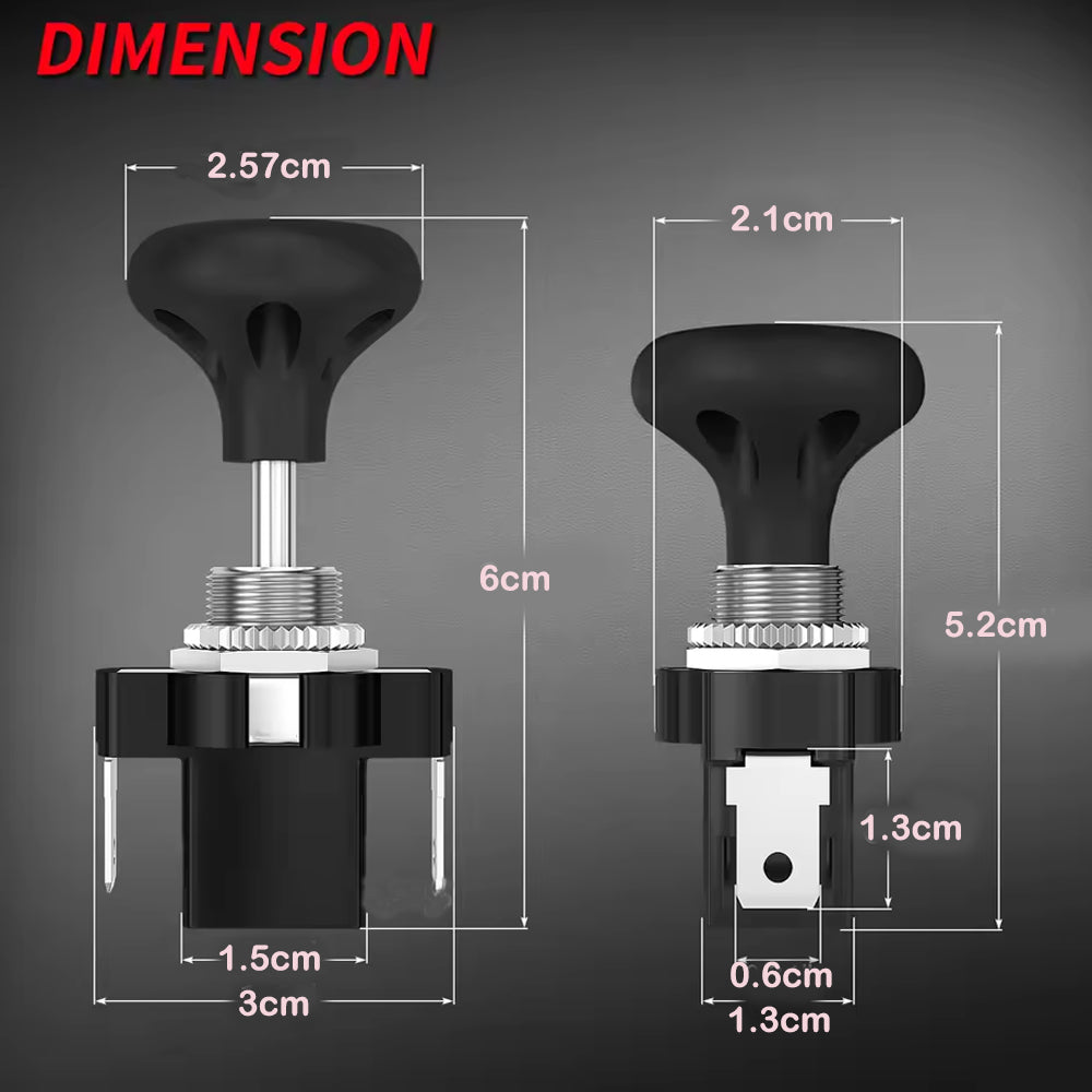 2 x Golf Cart Push Pull Light Switch 12 Volt Universal Headlight Switch Button