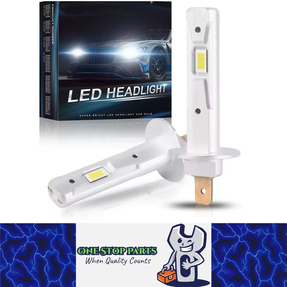 2pcs H1 LED Headlight Globes 12V 30W 6000K 6000Lm CPS LED Bulbs