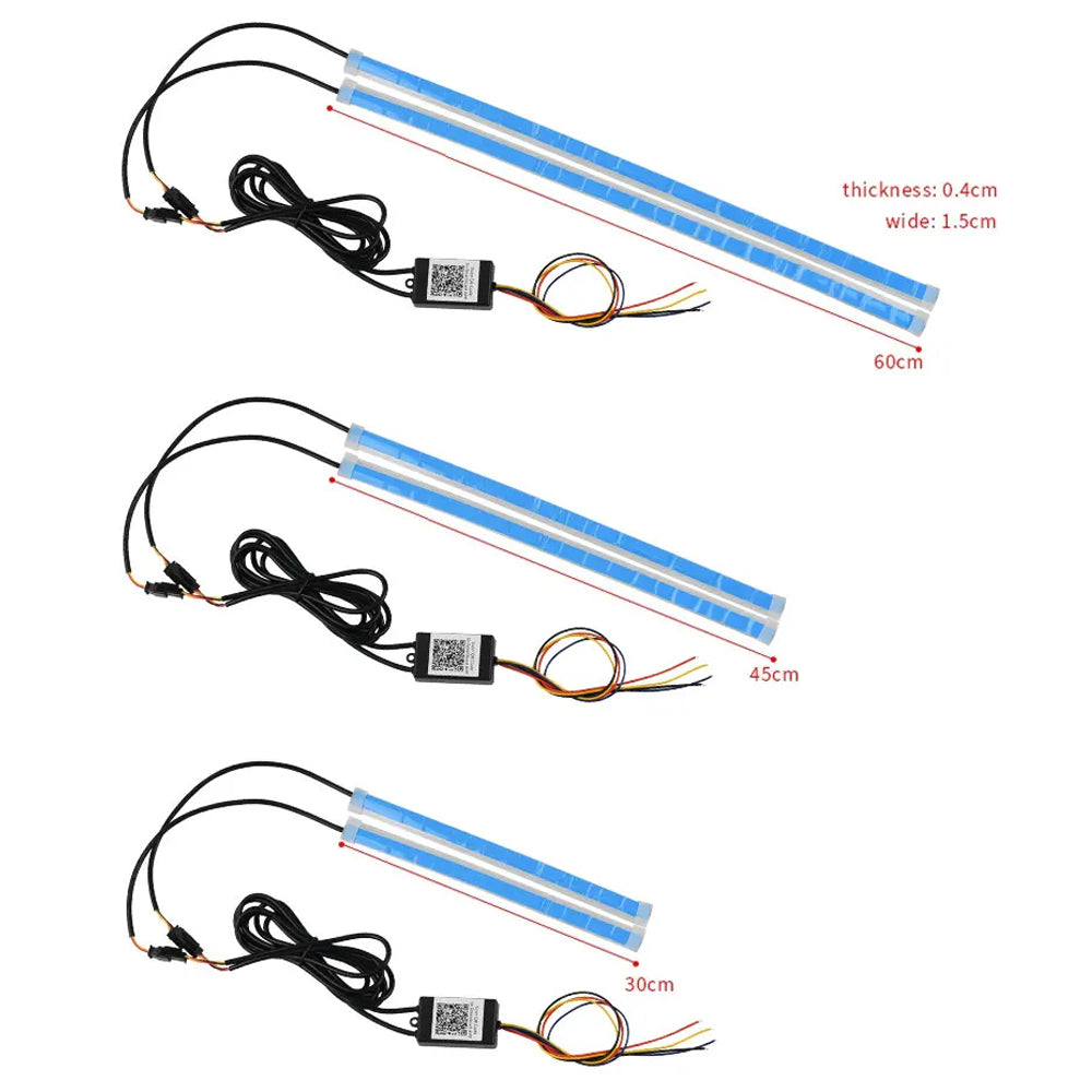 2 x 30cm RGB LED Daytime Running Light App Control Strip Light with Turn Signal