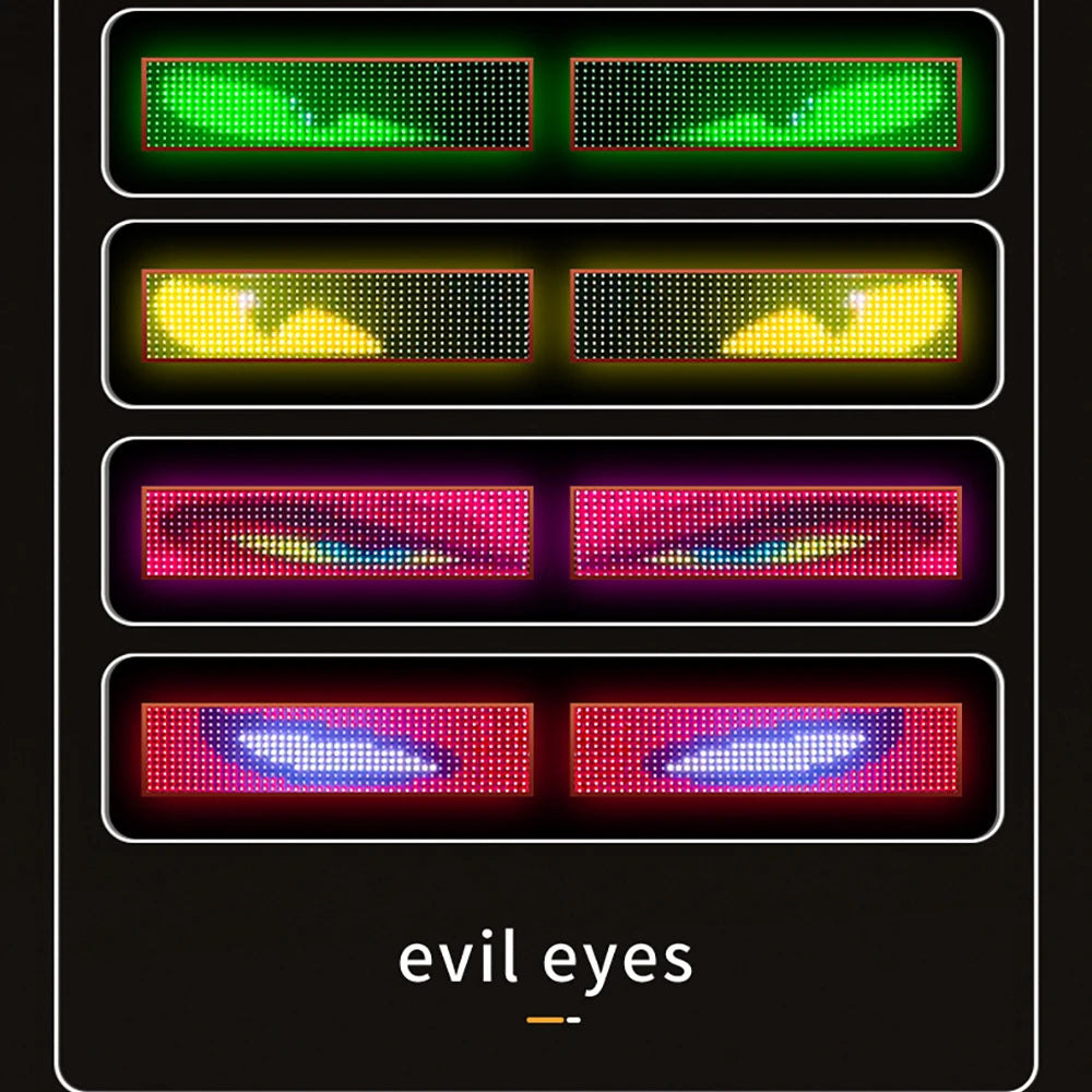 Devil's Eye Truck Windshield Flexible LED Sign Board Remote Control 120x16.6cm