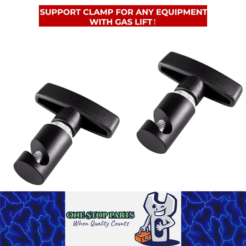 2 x Black Car Hood Strut Retaining Clip Lift Support Clamp Prop Trunk Tailgate