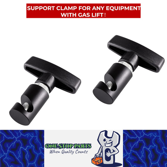 2 x Black Car Hood Strut Retaining Clip Lift Support Clamp Prop Trunk Tailgate
