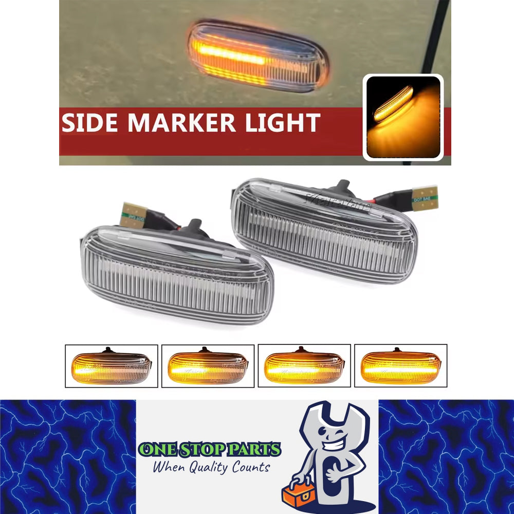 2x Dynamic Turn Signal Light LED Side Marker Lamp for Audi A3 S3 8P A4 RS4 A6 S6