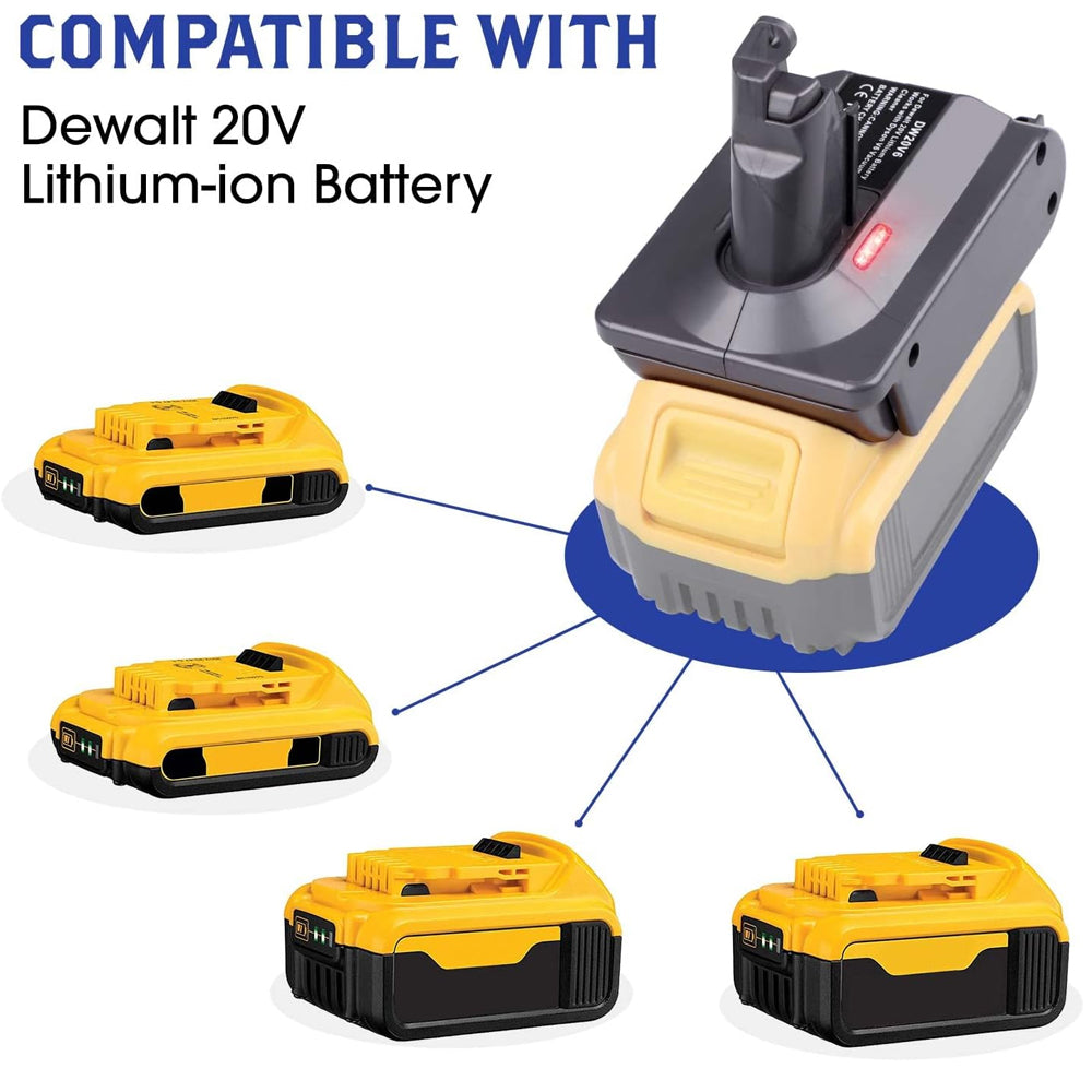 Battery Adapter for Dewalt 20V/18V Battery for Dyson V6 Series Vacuum Cleaner