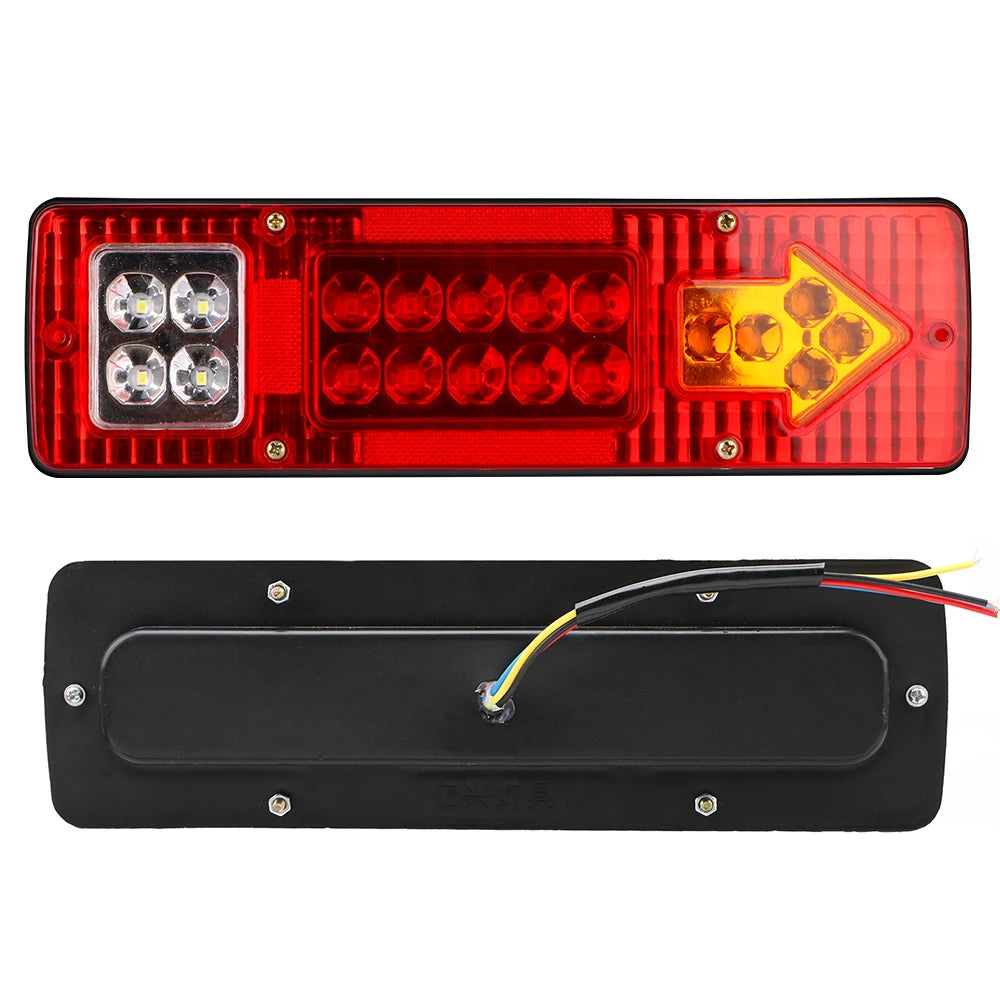 2 x 12V LED Trailer Lamp 19LEDs Stop Tail Indicator Reverse Light Truck Lorries
