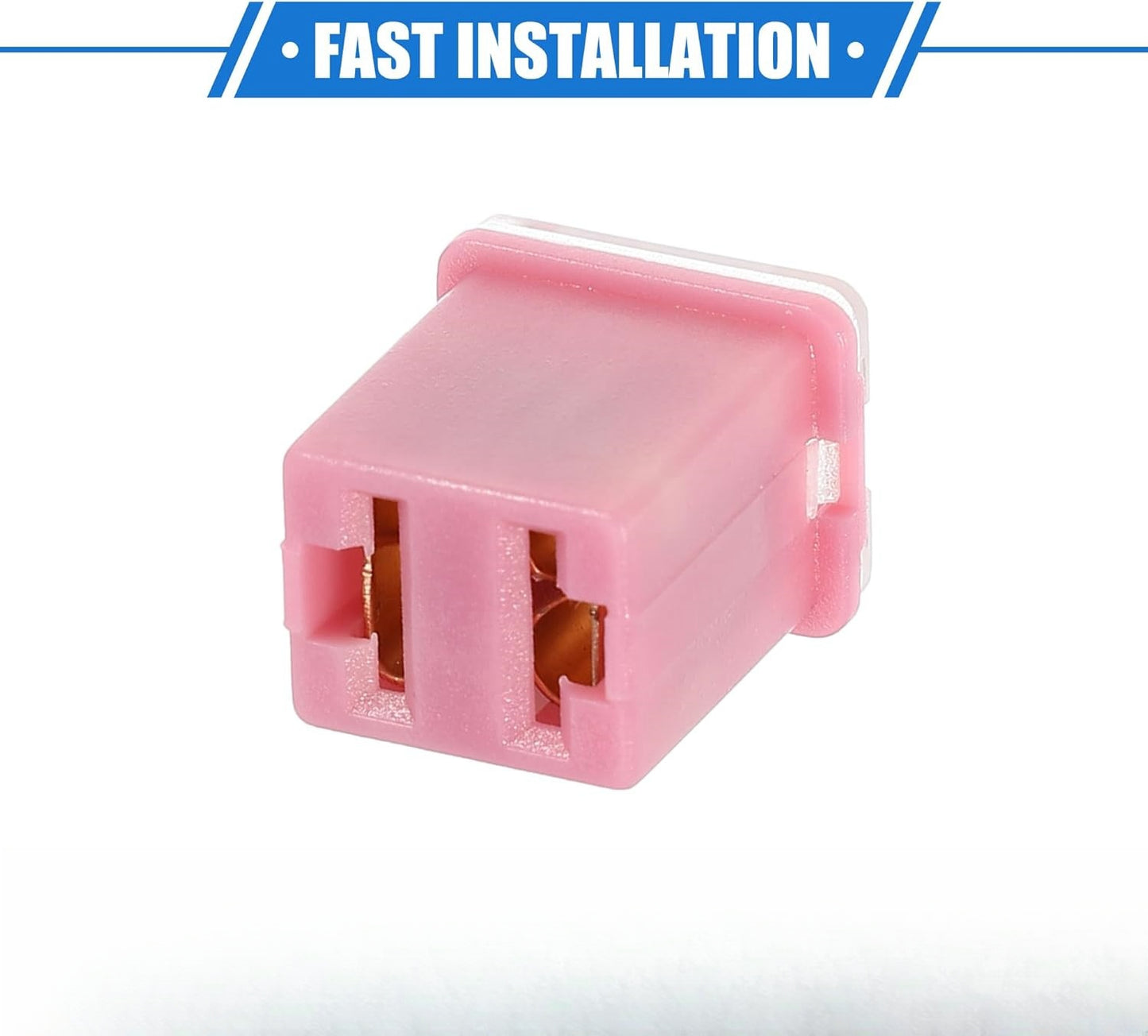 1 x 30Amp Pink Mini Slow Blow Fuse Block 10mmx12mm x 16mm High 30A Fuse (1pc)