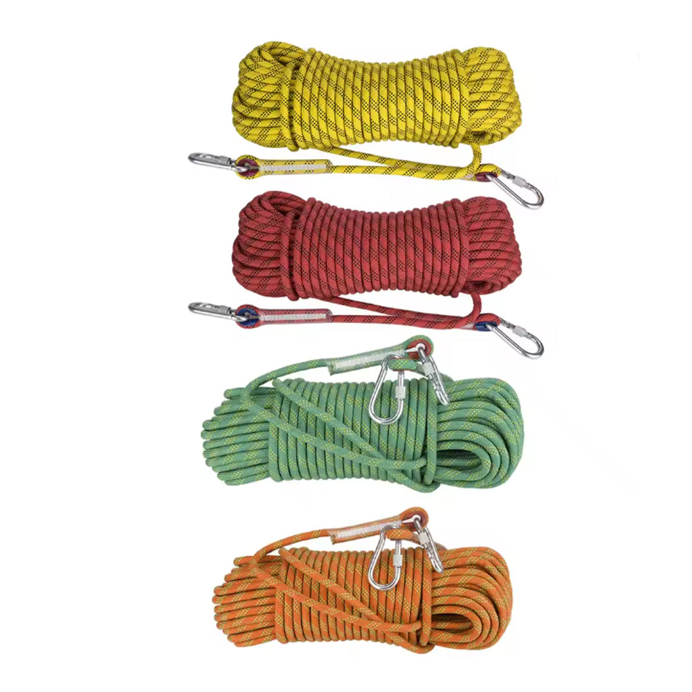 30m x 12mm Orange Static Rock Climbing Rope Rappelling Rope Safety Rescue Rope