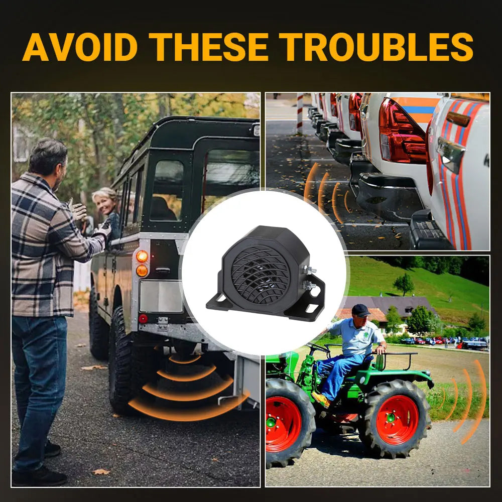 12V 24V 107dB Backup Alarm Siren Beeper Buzzer Horn Warning Car Reversing Alarm