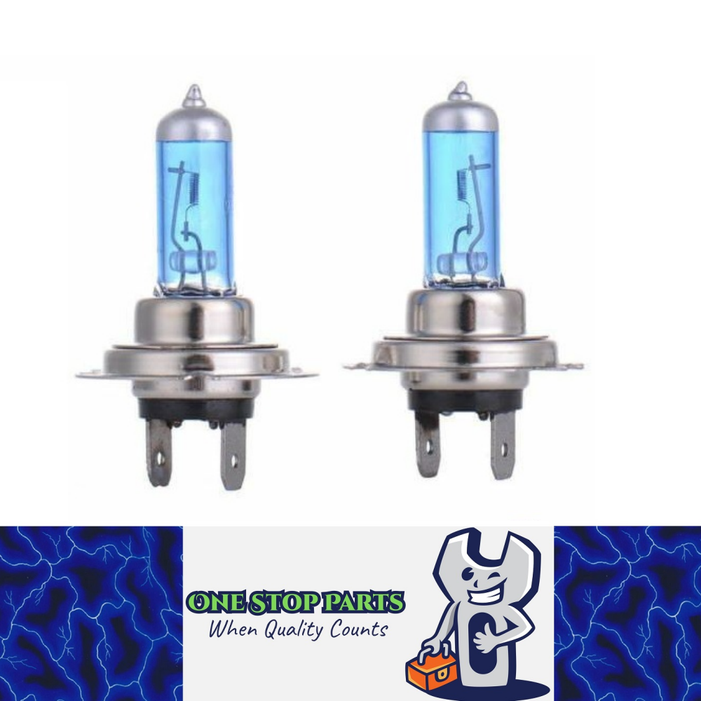 2 x Halogen 12v H7 100w Super White 5000k Globes Quality Australian Stock