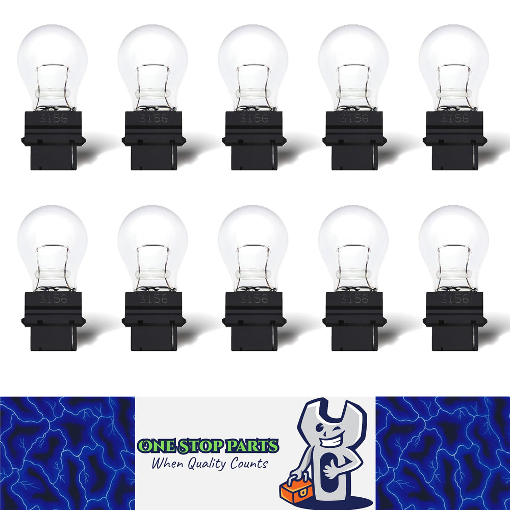 10 x 3156 12V 27W P27W Clear Standard filament incandescent globes 10pcs