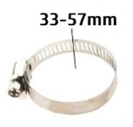 10 x 33-57mm Strong Stainless Steel Hose Clamps wide 10mm x 0.3mm Thick (10pcs)
