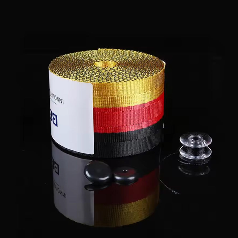4x 3.6M Tricolor/German Strengthen Car Seat Belt Webbing Fabric Safety Seatbelt