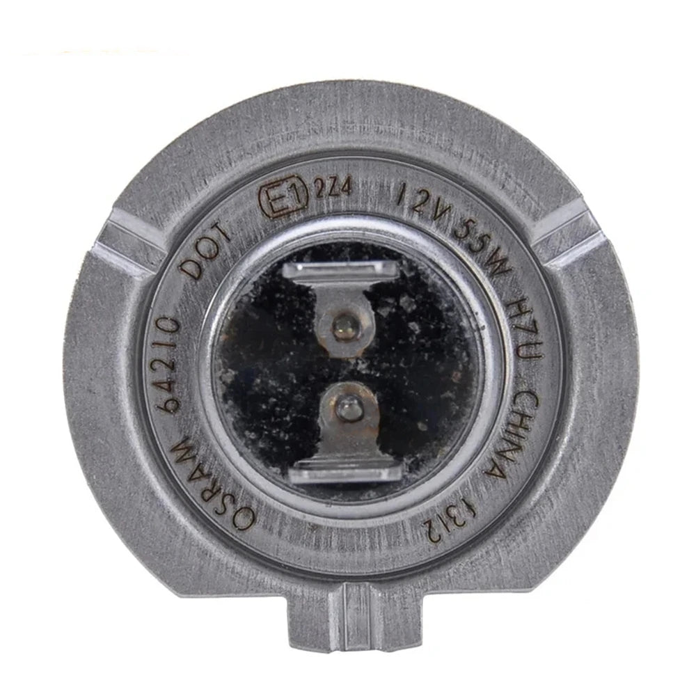 2 x Osram 12v H7 55w Halogen Clear Globes 3200k original (2pcs 64210)