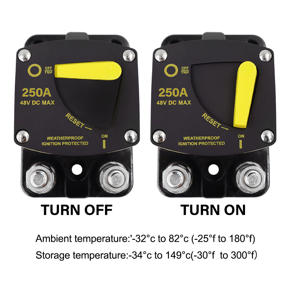 Heavy Duty Marine 12v-48v 150A Manual Reset Circuit Breaker Ideal for Boat Yatch