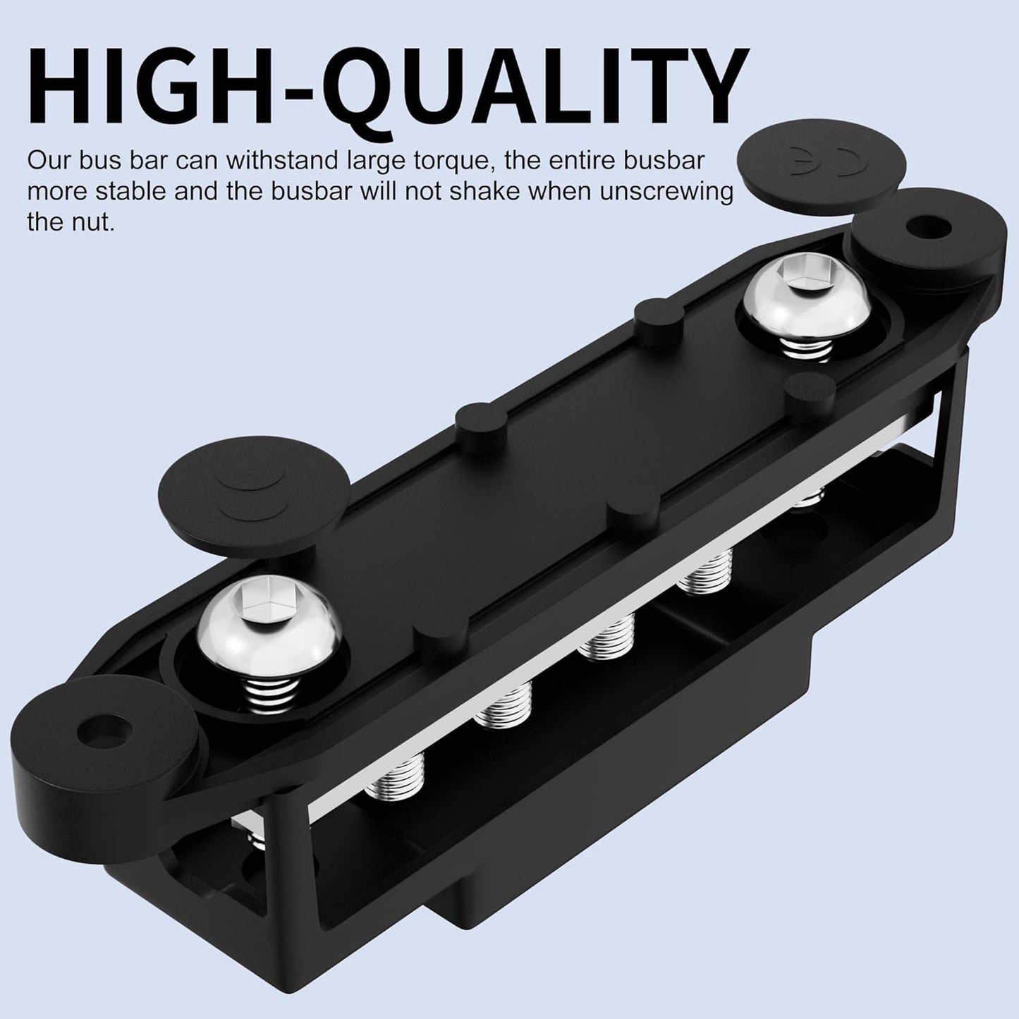M8 Bus Bar 12V-48V 275A Power Distribution Block 6xM8 Posts Studs Terminal Block