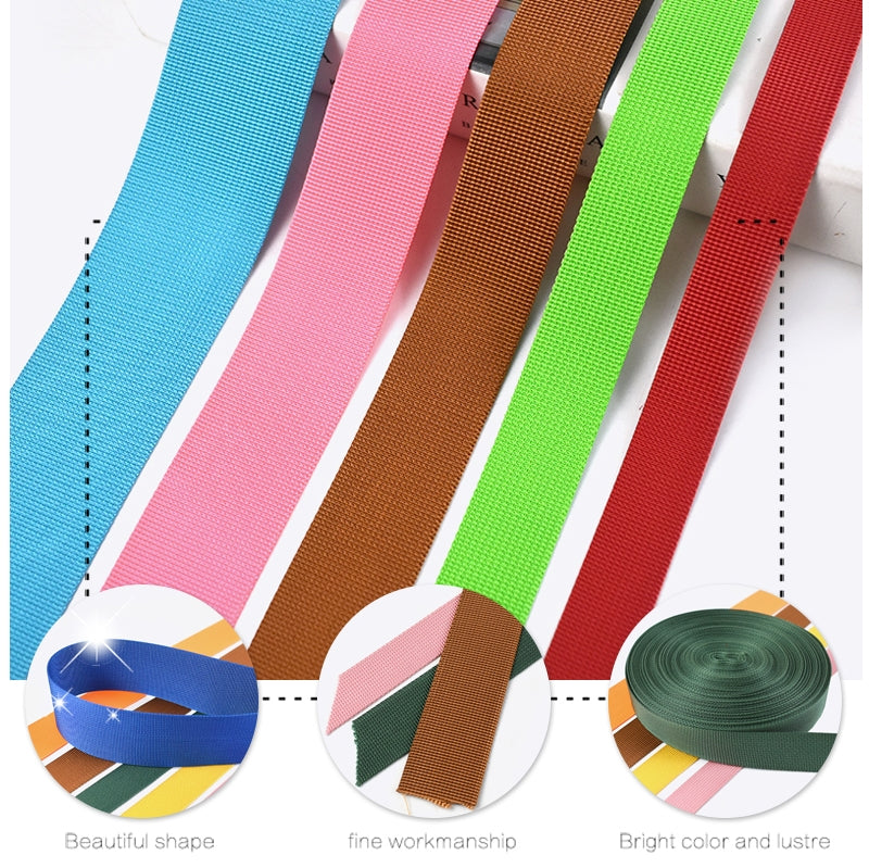 5m x 32mm Beige Nylon Webbing Strap Safety Belt Knapsack Bag Leash DIY Crafting