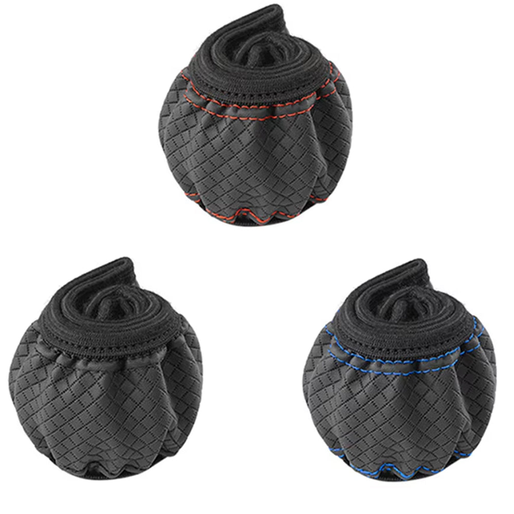 Car Steering Wheel Cover 37-39cm Microfiber Leather Protection Cover Black/Blue