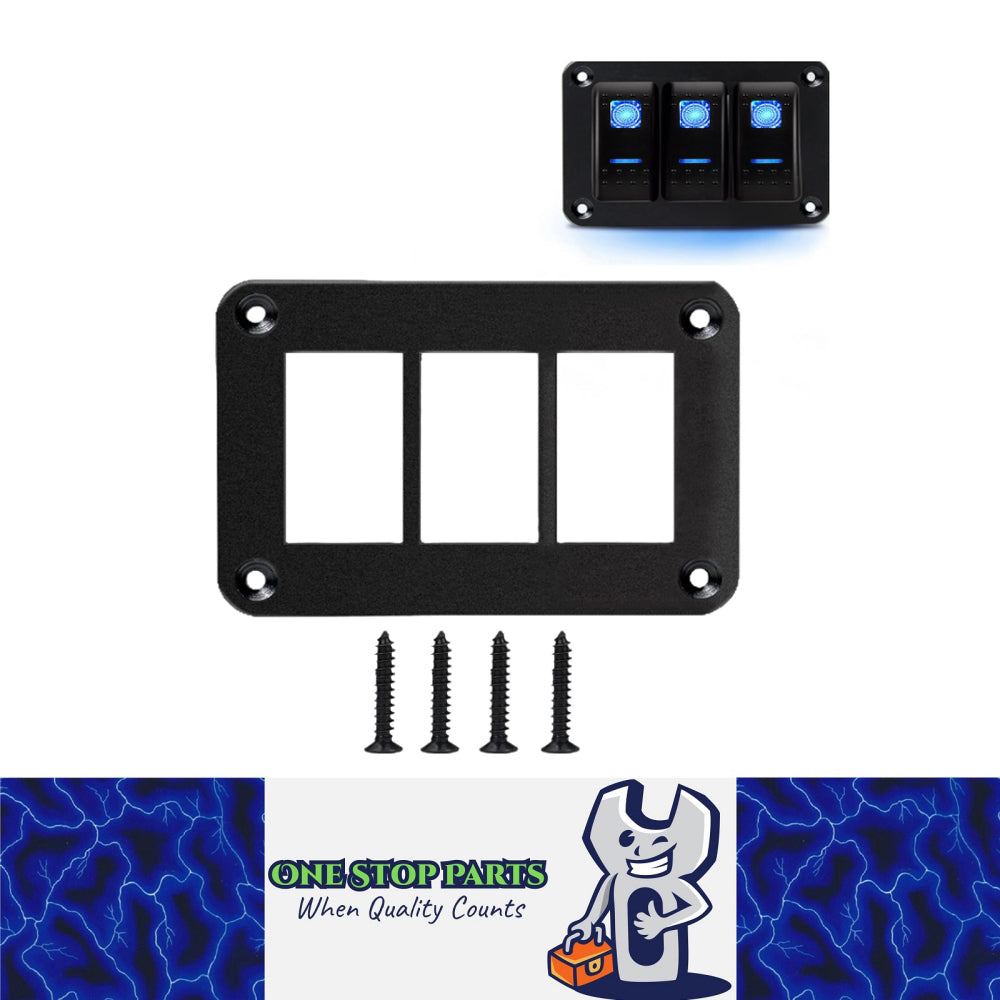 3 Gang Rocker Switch Panel Holder Alloy Frame suits 37 x 21mm Carling ARB Switch