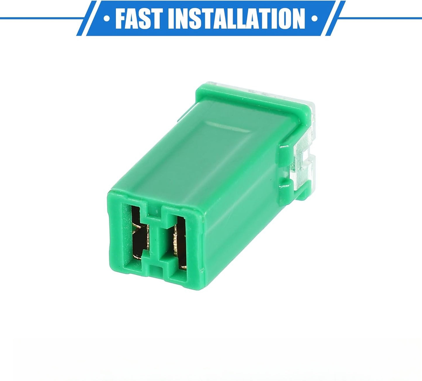 1 x 40Amp Green Small Slow Blow Fuse Block 10mmx12mm x 27mm High 40A Fuse (1pc)