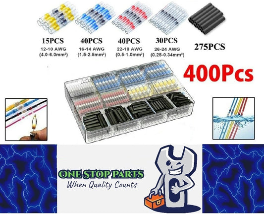 400pcs Mixed Waterproof Heat shrink Wire Connector Solder Insulated Joiners